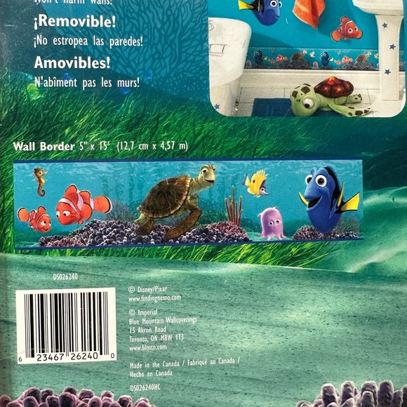 Disney Pixar Finding Nemo Self-Stick Wall Border 5" x 15' Vintage In Package - Picture 4 of 5